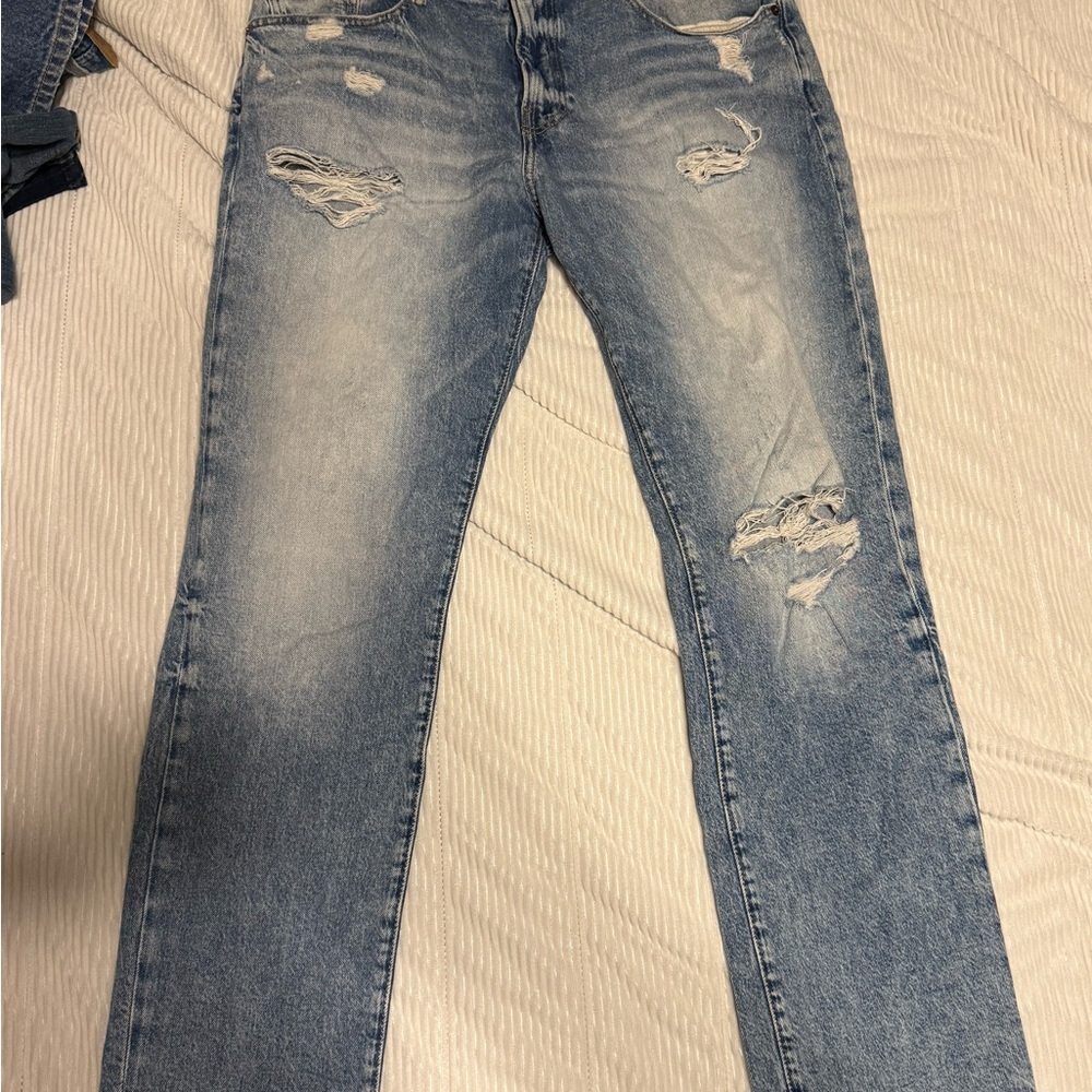 Lucky Brand Blue Skinny Distressed Jeans